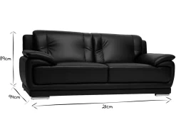 Miliboo Canapé Cuir|Voir Tous Les Canapés-Canapé design 3 places cuir blanc et acier chromé TAMARA