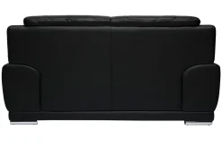 Miliboo Canapé Cuir|Voir Tous Les Canapés-Canapé design 2 places en cuir noir et acier chromé TAMARA