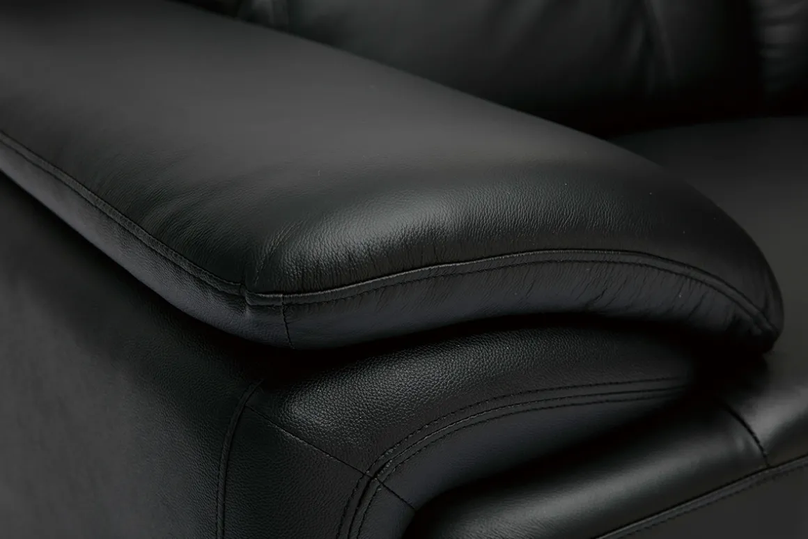 Miliboo Canapé Cuir|Voir Tous Les Canapés-Canapé design 2 places en cuir noir et acier chromé TAMARA