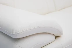 Miliboo Canapé Cuir|Voir Tous Les Canapés-Canapé design 2 places en cuir blanc et acier chromé TAMARA