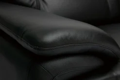 Miliboo Canapé Cuir|Voir Tous Les Canapés-Canapé design 3 places en cuir noir et acier chromé TAMARA