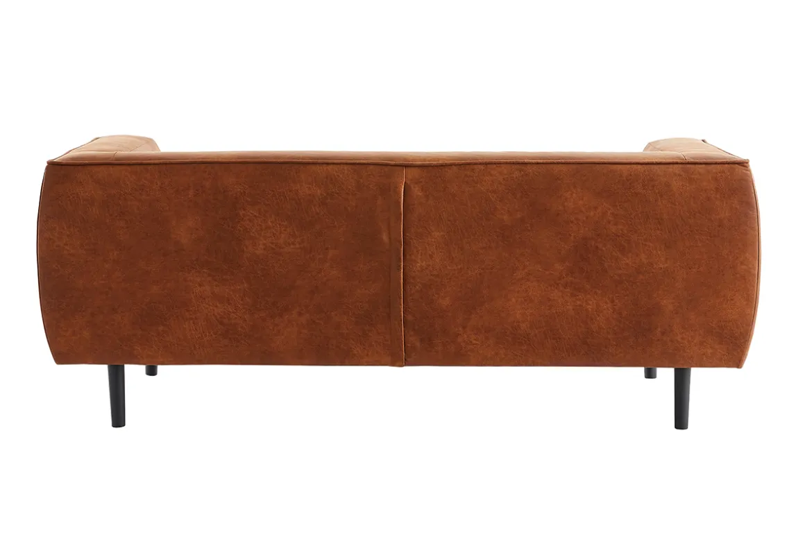 Miliboo Canapé Cuir|Voir Tous Les Canapés-Canapé design 2-3 places en cuir aspect vieilli marron cognac MORRIS