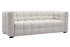 Miliboo Canapé Design|Voir Tous Les Canapés-Canapé design 3 places en tissu effet velours texturé beige CORTO