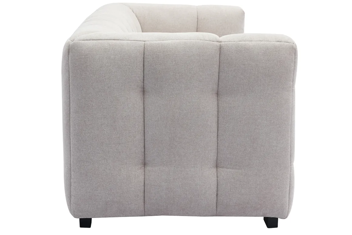 Miliboo Canapé Design|Voir Tous Les Canapés-Canapé design 3 places en tissu effet velours texturé beige CORTO