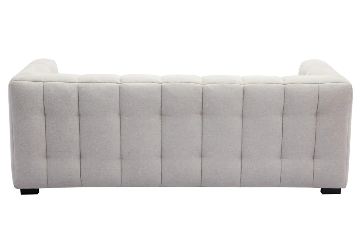 Miliboo Canapé Design|Voir Tous Les Canapés-Canapé design 3 places en tissu effet velours texturé beige CORTO