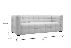 Miliboo Canapé Design|Voir Tous Les Canapés-Canapé design 3 places en tissu effet velours texturé beige CORTO