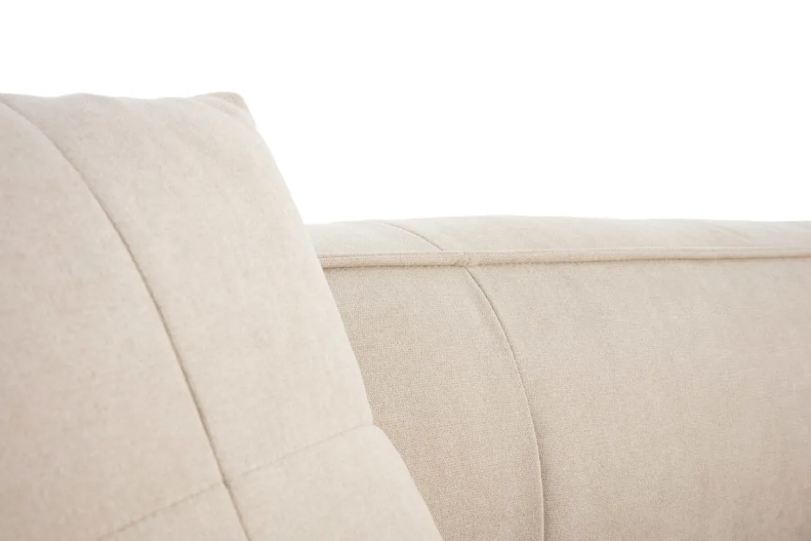 Miliboo Canapé Design|Voir Tous Les Canapés-Canapé design 3 places en tissu effet velours naturel et bois clair COBAIN