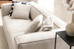 Miliboo Canapé Design|Voir Tous Les Canapés-Canapé design 3 places en tissu effet velours naturel et bois clair COBAIN