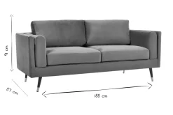 Miliboo Canapé Design|Voir Tous Les Canapés-Canapé design 2-3 places en tissu velours jaune, bois noir et métal doré STING