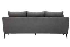 Miliboo Canapé Design|Voir Tous Les Canapés-Canapé design 3 places en tissu effet velours gris et métal noir JERRY