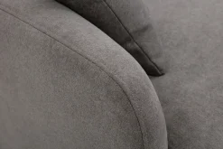 Miliboo Canapé Design|Voir Tous Les Canapés-Canapé design 3 places en tissu effet velours gris et métal noir JERRY