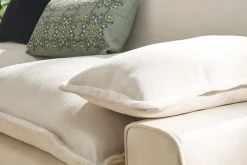 Miliboo Canapé Design|Voir Tous Les Canapés-Canapé design 3 places en tissu effet velours bleu gris et métal noir DORY