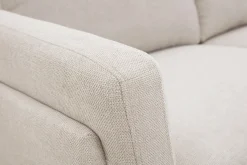 Miliboo Canapé Design|Voir Tous Les Canapés-Canapé design 2 places en tissu effet velours texturé beige et métal noir MOSCO