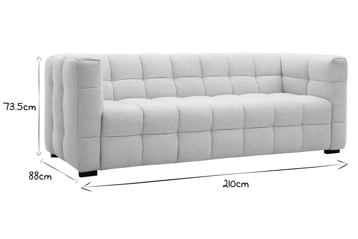 Miliboo Canapé Design|Voir Tous Les Canapés-Canapé design 3 places et repose-pieds en tissu effet velours texturé beige CORTO