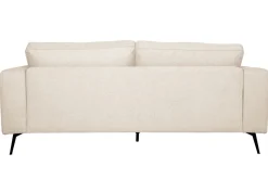 Miliboo Canapé Design|Voir Tous Les Canapés-Canapé design 4 places L210cm en tissu beige et métal noir OSMANN