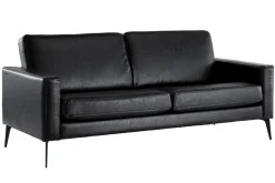 Miliboo Canapé Design|Voir Tous Les Canapés-Canapé design 3 places noir RICCI