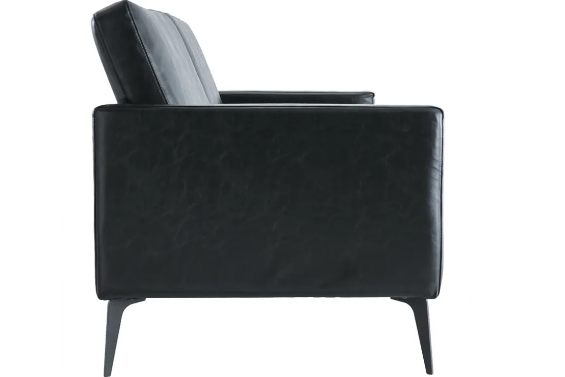 Miliboo Canapé Design|Voir Tous Les Canapés-Canapé design 3 places noir RICCI