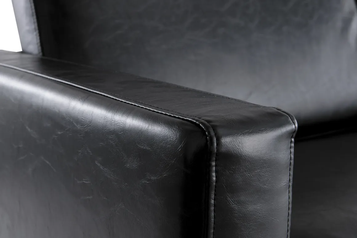 Miliboo Canapé Design|Voir Tous Les Canapés-Canapé design 3 places noir RICCI