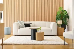 Miliboo Canapé Design|Voir Tous Les Canapés-Canapé design en tissu effet velours beige 3-4 places OLIVEIRO