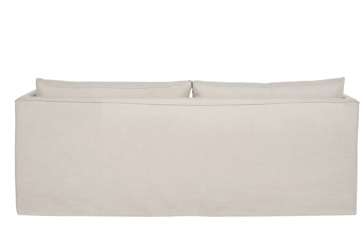 Miliboo Canapé Design|Voir Tous Les Canapés-Canapé déhoussable 4-5 places en tissu beige ADELE