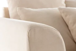 Miliboo Canapé Design|Voir Tous Les Canapés-Canapé déhoussable 3 places en tissu écru FEVER