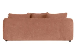 Miliboo Canapé Design|Voir Tous Les Canapés-Canapé déhoussable 3-4 places design haricot en tissu effet velours terracotta SACHA