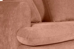 Miliboo Canapé Design|Voir Tous Les Canapés-Canapé déhoussable 3-4 places design haricot en tissu effet velours terracotta SACHA