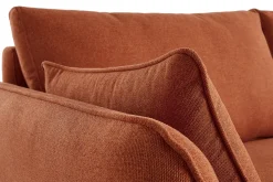 Miliboo Voir Tous Les Canapés-Canapé scandinave 3 places en tissu brique et bois clair CREEP