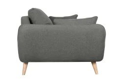Miliboo Canapé Design|Voir Tous Les Canapés-Canapé scandinave 3 places en tissu gris anthracite et bois clair CREEP