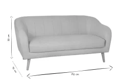 Miliboo Canapé Design|Voir Tous Les Canapés-Canapé scandinave 2-3 places en tissu beige et bois clair ISIS