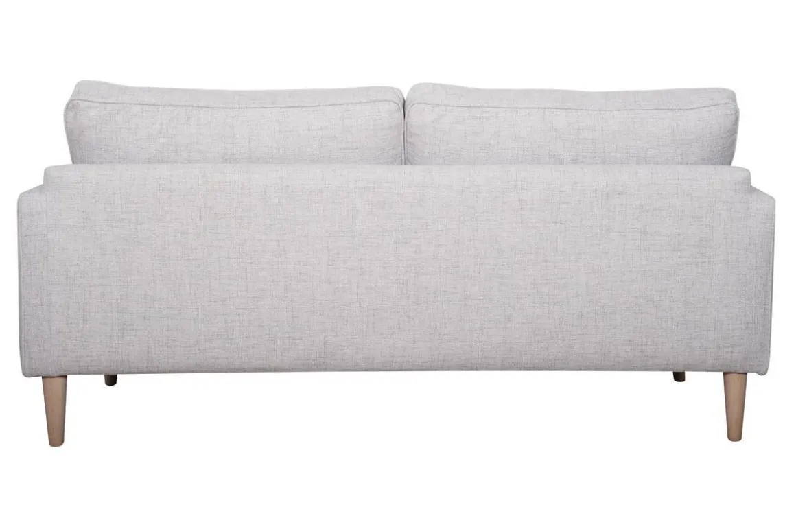 Miliboo Canapé Design|Voir Tous Les Canapés-Canapé scandinave 3 places en tissu gris clair et bois clair PAPEL