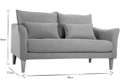 Miliboo Canapé Design|Voir Tous Les Canapés-Canapé scandinave 2 places en tissu effet velours jaune moutarde et bois clair KATE