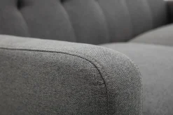 Miliboo Canapé Design|Voir Tous Les Canapés-Canapé scandinave 2 places en tissu gris foncé et bois clair LUNA