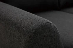 Miliboo Canapé Design|Voir Tous Les Canapés-Canapé scandinave 2 places en tissu gris foncé et bois clair ALICE