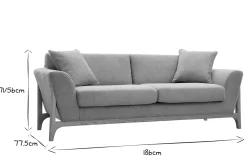 Miliboo Canapé Design|Voir Tous Les Canapés-Canapé scandinave 3 places en tissu effet velours texturé gris clair et bois clair ASAKO
