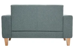 Miliboo Canapé Design|Voir Tous Les Canapés-Canapé scandinave 2 places en tissu vert de gris et bois clair FJORD
