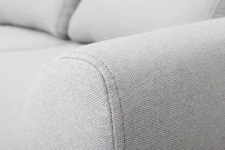 Miliboo Canapé Design|Voir Tous Les Canapés-Canapé scandinave 2 places en tissu gris clair et bois clair EKTOR