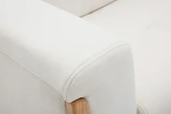 Miliboo Canapé Design|Voir Tous Les Canapés-Canapé scandinave 2 places en tissu blanc cassé et bois clair FJORD