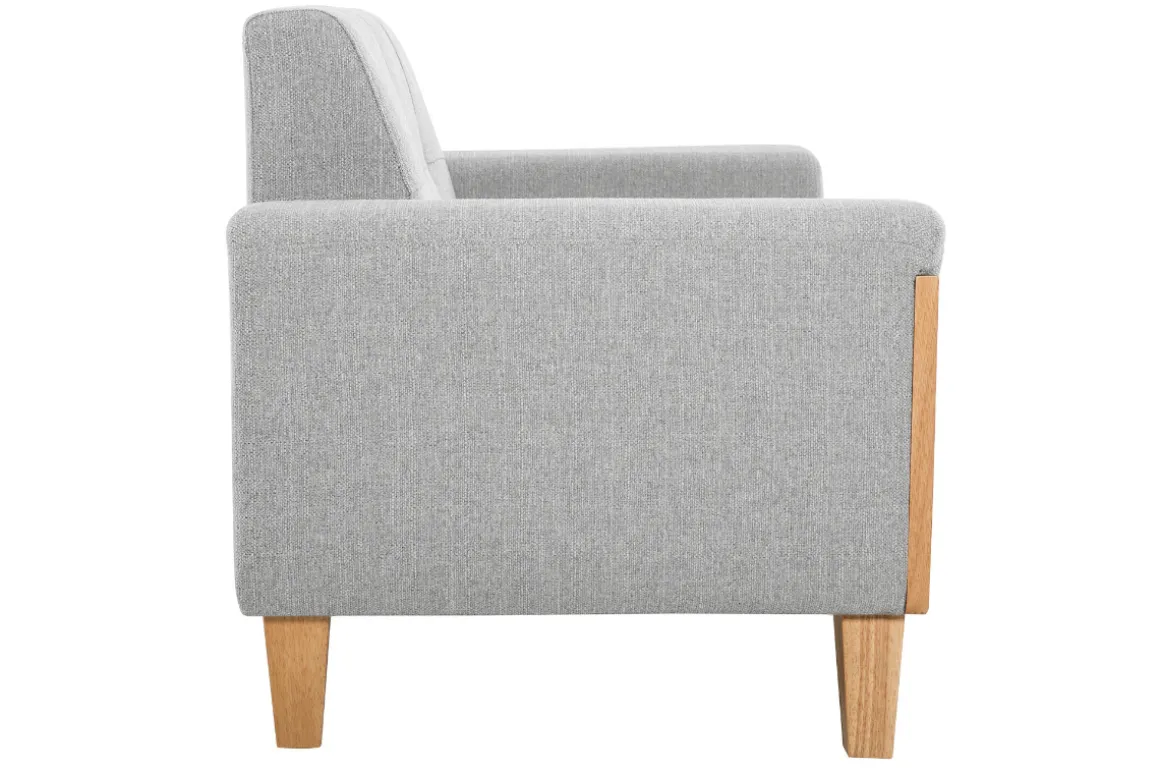 Miliboo Canapé Design|Voir Tous Les Canapés-Canapé scandinave 2 places en tissu gris et bois clair FJORD