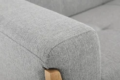 Miliboo Canapé Design|Voir Tous Les Canapés-Canapé scandinave 2 places en tissu gris et bois clair FJORD