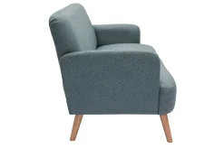 Miliboo Canapé Design|Voir Tous Les Canapés-Canapé scandinave 2 places en tissu vert de gris et bois clair ISKO