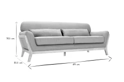 Miliboo Canapé Design|Voir Tous Les Canapés-Canapé scandinave 3 places en tissu vert lagon et bois clair YOKO