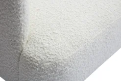 Miliboo Canapé Design|Voir Tous Les Canapés-Canapé scandinave 2 places en tissu effet laine bouclée blanc et bois clair ISKO