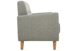 Miliboo Canapé Design|Voir Tous Les Canapés-Canapé scandinave 2 places en tissu gris et bois clair MOON