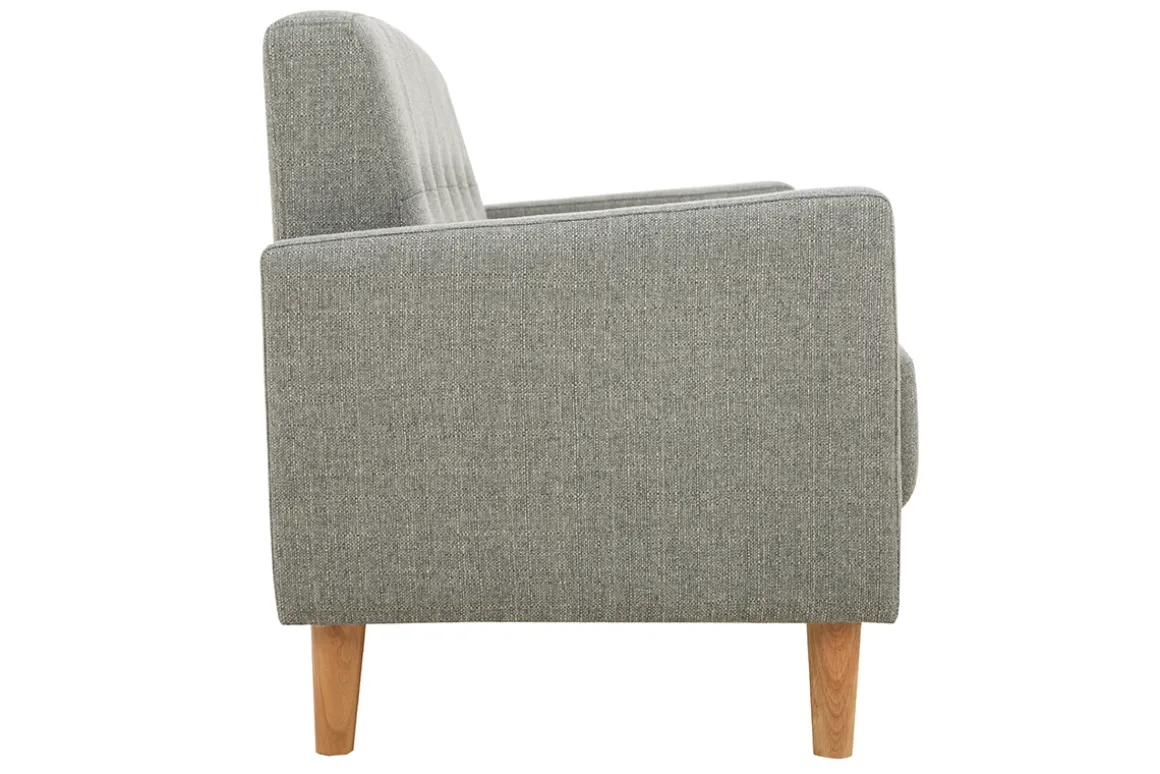 Miliboo Canapé Design|Voir Tous Les Canapés-Canapé scandinave 2 places en tissu gris et bois clair MOON