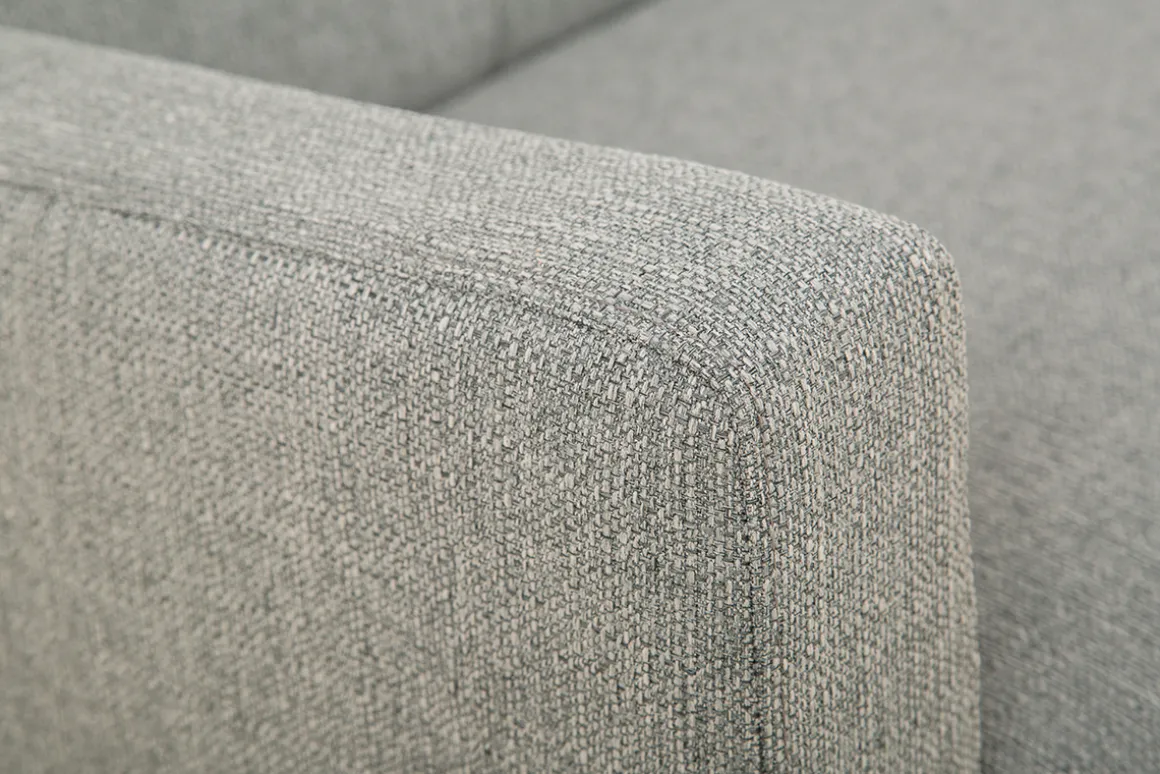 Miliboo Canapé Design|Voir Tous Les Canapés-Canapé scandinave 2 places en tissu gris et bois clair MOON