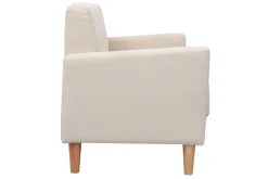 Miliboo Canapé Design|Voir Tous Les Canapés-Canapé scandinave 2 places en tissu beige et bois clair MOON