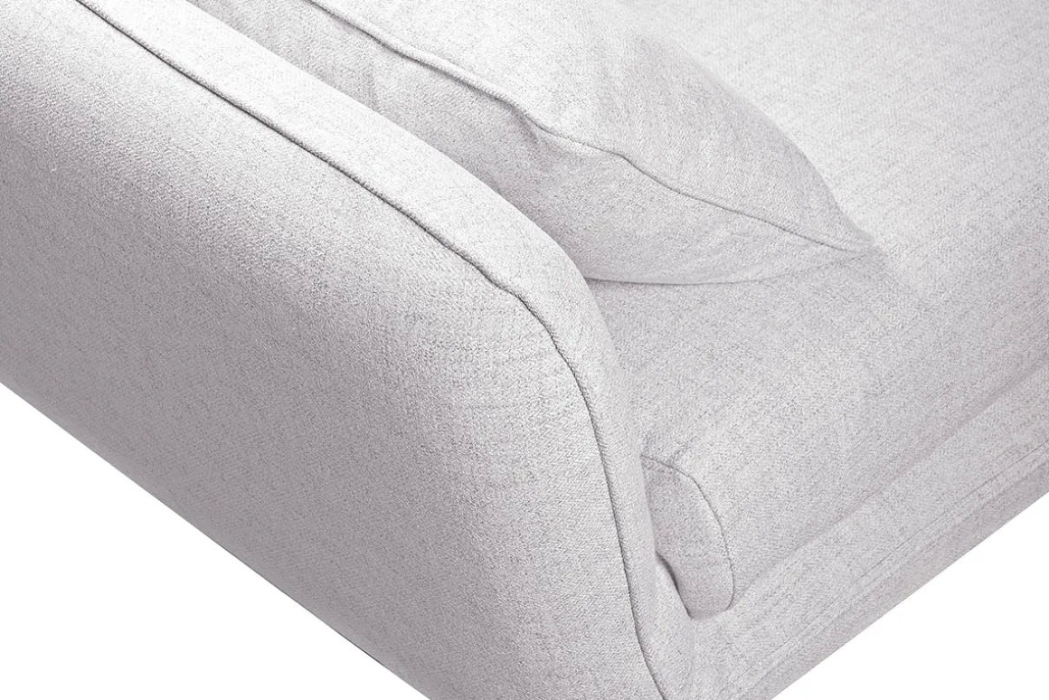 Miliboo Canapé Design|Voir Tous Les Canapés-Canapé scandinave 3 places en tissu gris clair chiné et bois clair CREEP