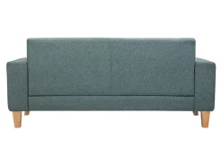 Miliboo Canapé Design|Voir Tous Les Canapés-Canapé scandinave 3 places en tissu vert de gris et bois clair FJORD