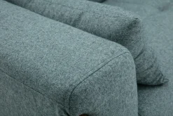 Miliboo Canapé Design|Voir Tous Les Canapés-Canapé scandinave 3 places en tissu vert de gris et bois clair FJORD